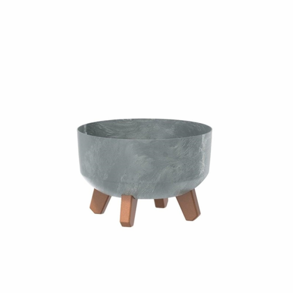 Hrnec Prosperplast Gracia, plast, O 23,5 cm, šedý