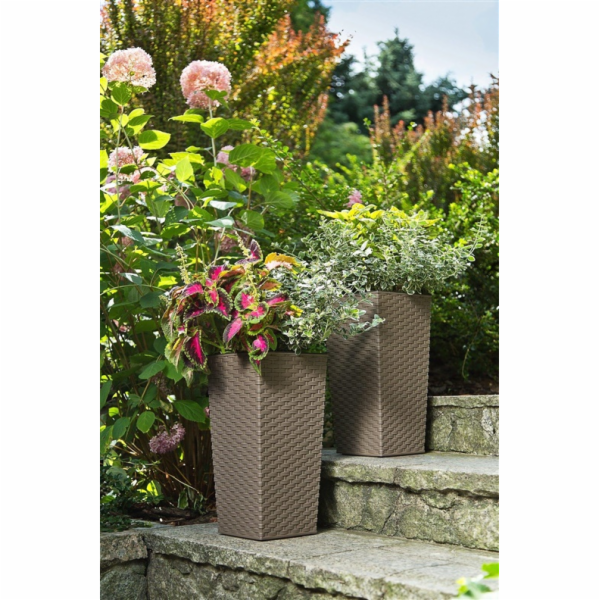 Hrnec Lamela 575-83, plast, H 40 cm, hnědý