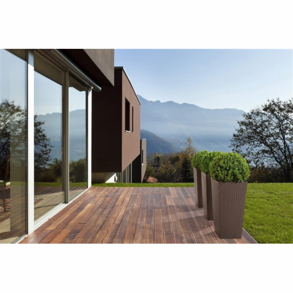 Hrnec Lamela 574-83, plast, H 30 cm, hnědý