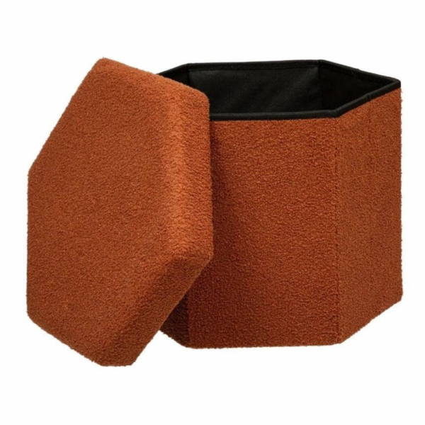Pouf Atmosphera Teddy 197356B, oranžový 46 cm x 40 cm x 3...