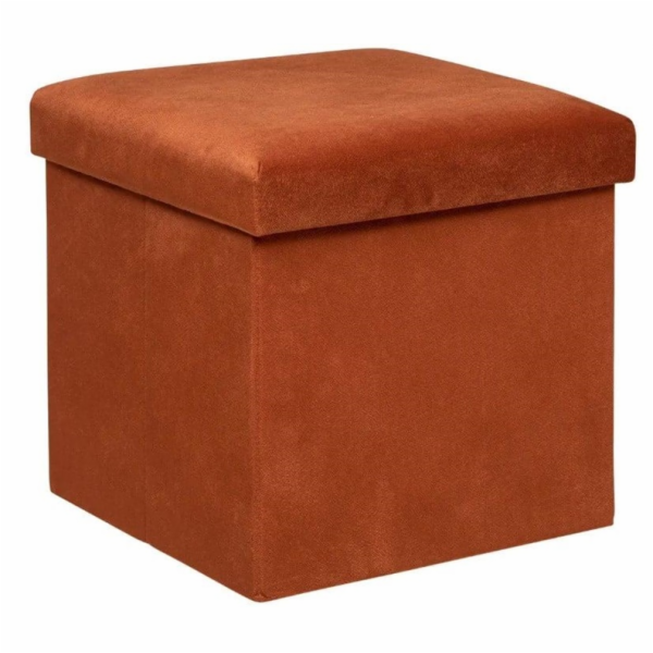Pouf Atmosphera, oranžový, 38 cm x 38 cm x 38 cm