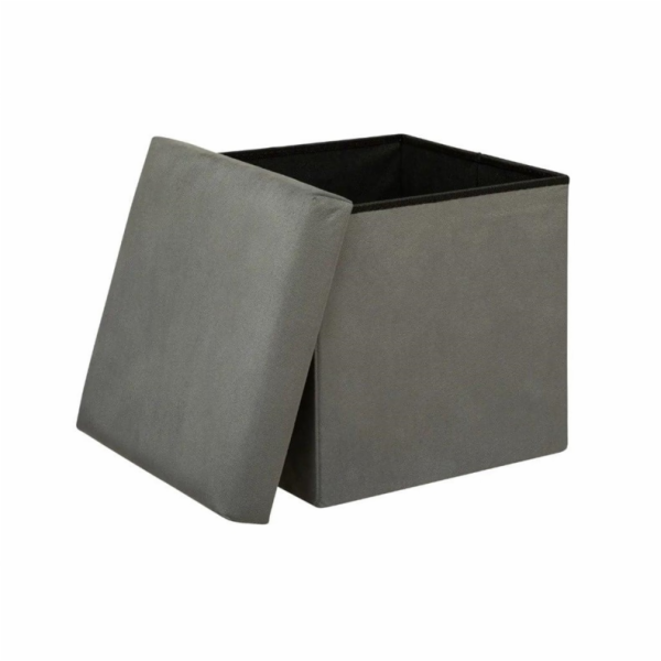 Pouf Atmosphera 197332A, šedý, 38 cm x 38 cm x 38 cm