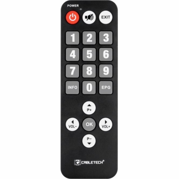 Univerzální dálkový ovladač DVB-T pro seniory