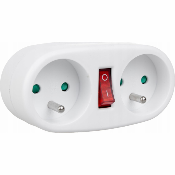 Maclean Power Socket Splitter se 2 zásuvkami a jističem t...