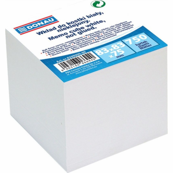 DONAU kostková vložka nelepená bílá 750 listů p6 cena za 1ks