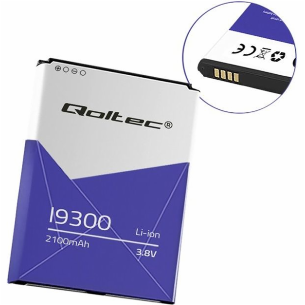 Baterie Qoltec pro Samsung Galaxy SIII I9300 | 2100 mAh