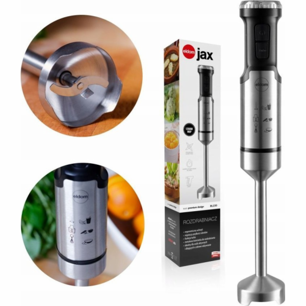 ELDOM Blender JAX 1000 W s turbo regulací otáček kovové š...