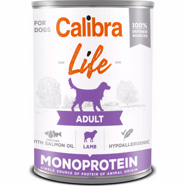 CALIBRA Life Adult Monoprotein Lamb - vlhké krmivo pro ps...