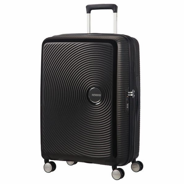 Střední kufr American Tourister Soundbox - bass black