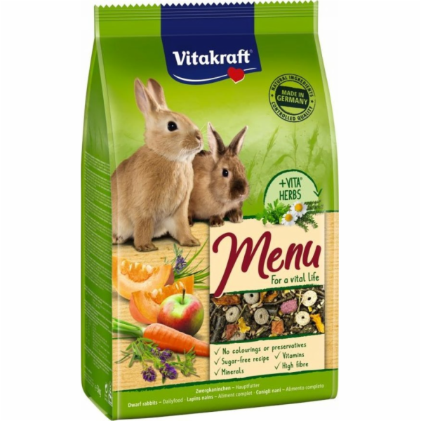 VITAKRAFT Menu Vital - krmivo pro králíka - 3kg