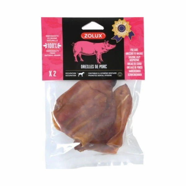 ZOLUX Sušené vepřové ucho - pamlsek pro psy - 2 x 80g
