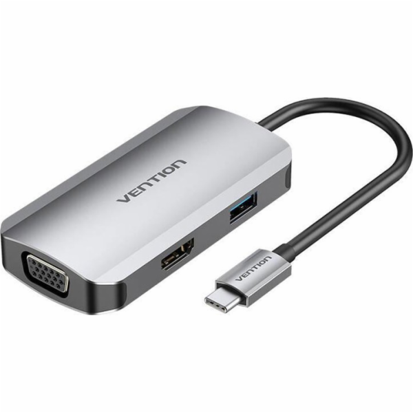 USB-C Docking Station to HDMI, VGA, USB 3.0, PD 0.15m Ven...