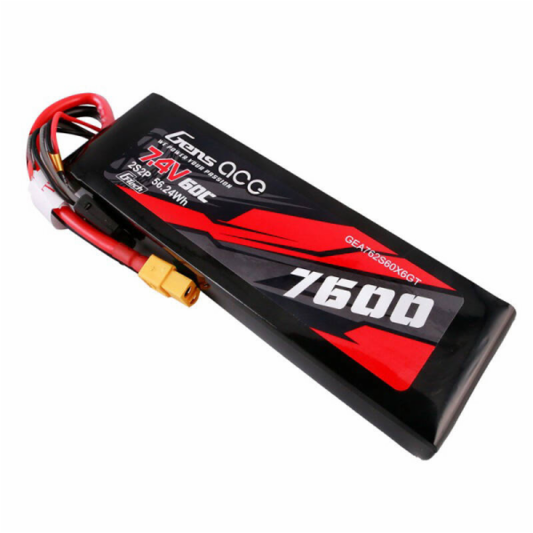 Akumulátor Gens ace G-Tech 7600mAh 7,4V 60C 2S2P Lipo bat...