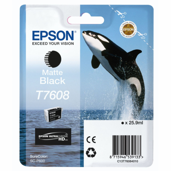 EPSON ink čer ULTRACHROME HD "Kosatka" - Matte Black - T7...