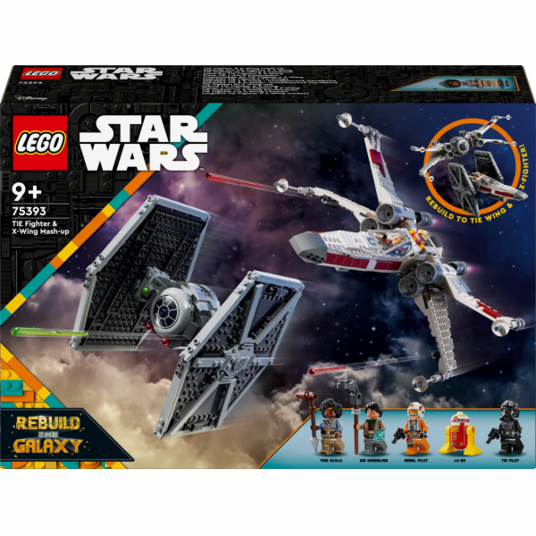 LEGO 75393 Star Wars Mashup stíhačky TIE a X-Wing, staveb...
