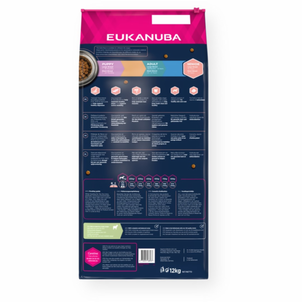 EUKANUBA Senior Large&Giant Lamb with rice - suché krmivo...