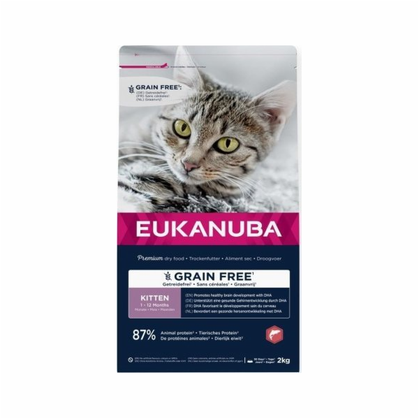 EUKANUBA Grain Free Kitten Salmon - suché krmivo pro kočk...