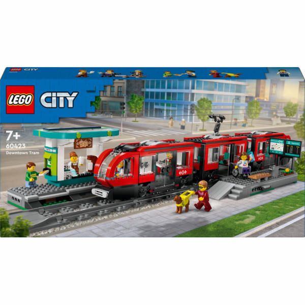 LEGO 60423 Městská tramvaj se zastávkou, stavebnice