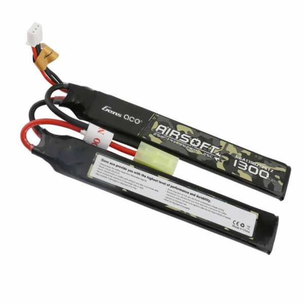 Gens ace 25C 1300mAh 2S1P 7.4V Saddle Airsoft Gun Lipo Ba...