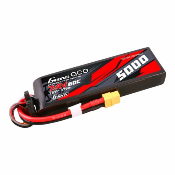 Gens ace G-Tech 5000mAh 7,4V 60C 2S1P Lipo pouzdro z PC m...
