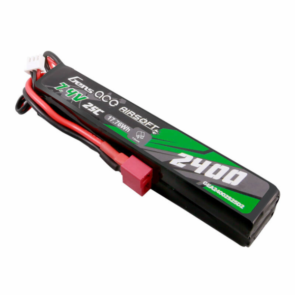 Gens ace 25C 2400mAh 2S2P 7,4V sedlová airsoftová pistolo...