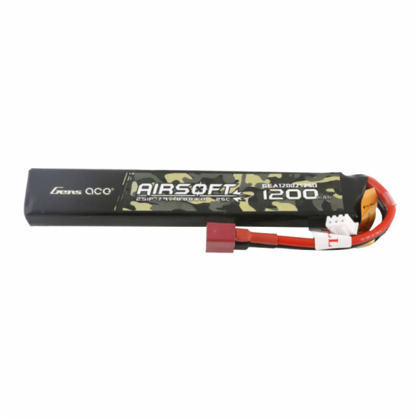 Gens ace 25C 1200mAh 2S1P 7.4V Airsoft Gun Lipo baterie s...