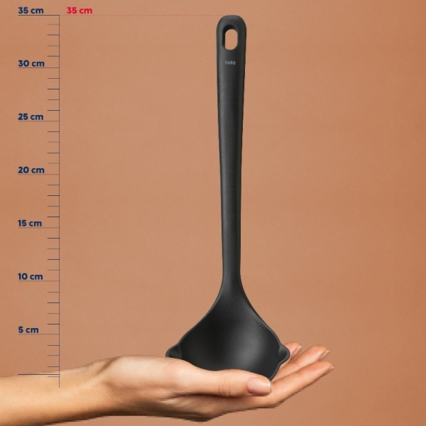 Naběračka na polévku Apart plast černá KL-12631