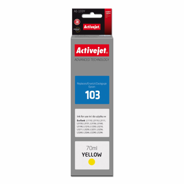 Activejet AE-103Y (náhradní inkoust Epson 103 C13T00S44A;...
