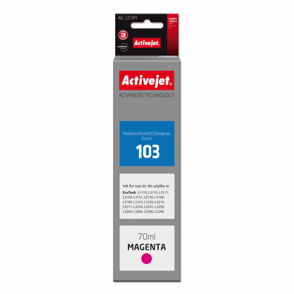 Activejet AE-103M (náhradní inkoust Epson 103 C13T00S34A;...