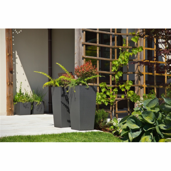 Hrnec Lamela Ratan 576-50, plast, H 35 cm, šedý