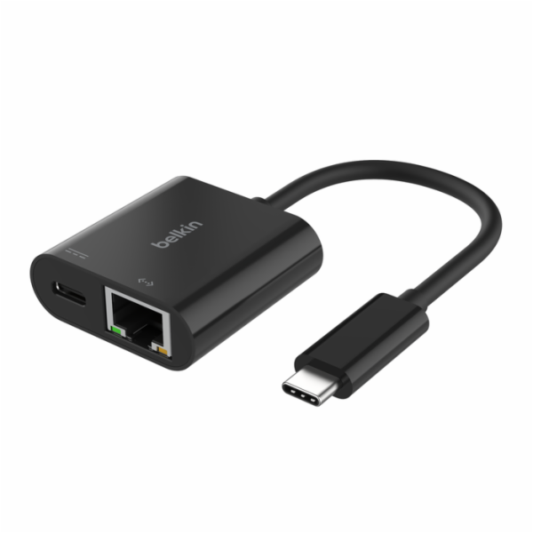 Belkin Connect USB-C Ethernet Adapter 100W PD black INC01...
