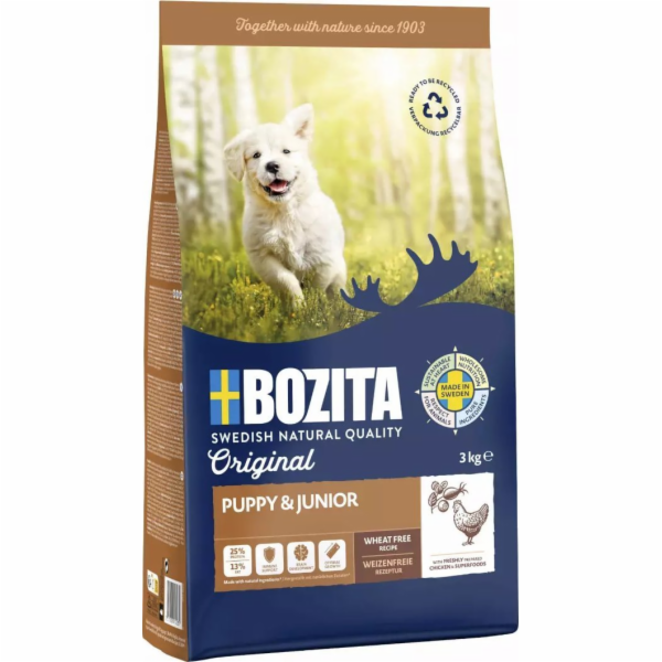 BOZITA Original Puppy & Junior Chicken - suché krmivo pro...
