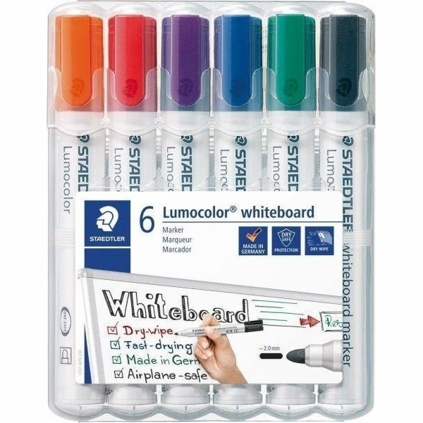 STAEDTLER Popisovače na bílou tabuli "Lumocolor 351", 6 b...