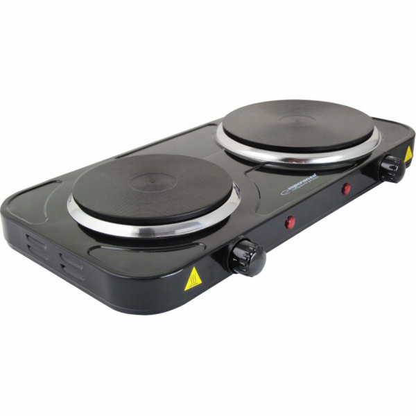 Esperanza EKH014K Elektrický sporák s 2 zónami, Černá