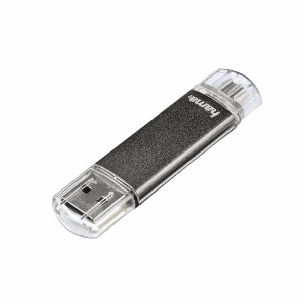 Flashdisk Hama flashPen Laeta Twin 32 GB 10 MB/s, šedá