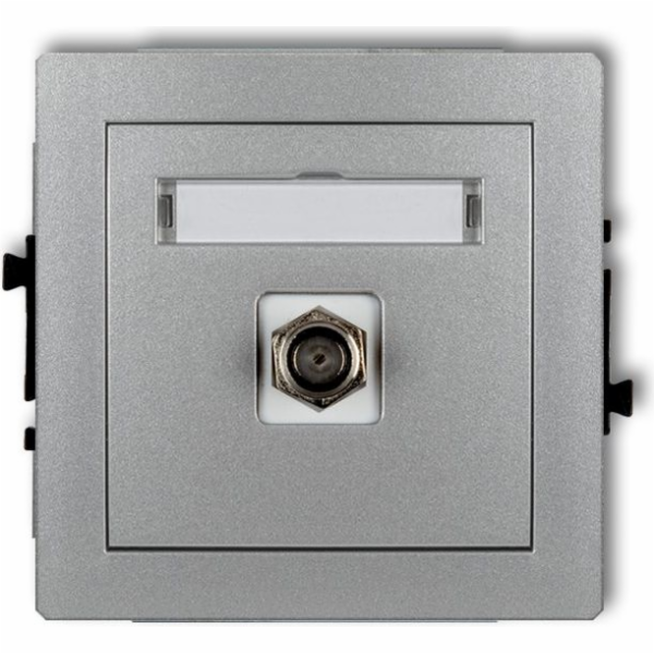 Karlik Anténní zásuvka Deco single SAT stříbrná metalíza ...