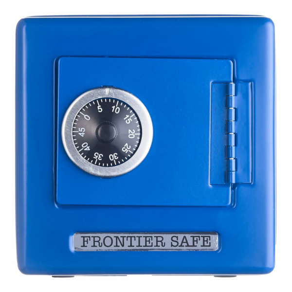 Goki kovový trezor s kombinačním zámkem, modrý (14020)