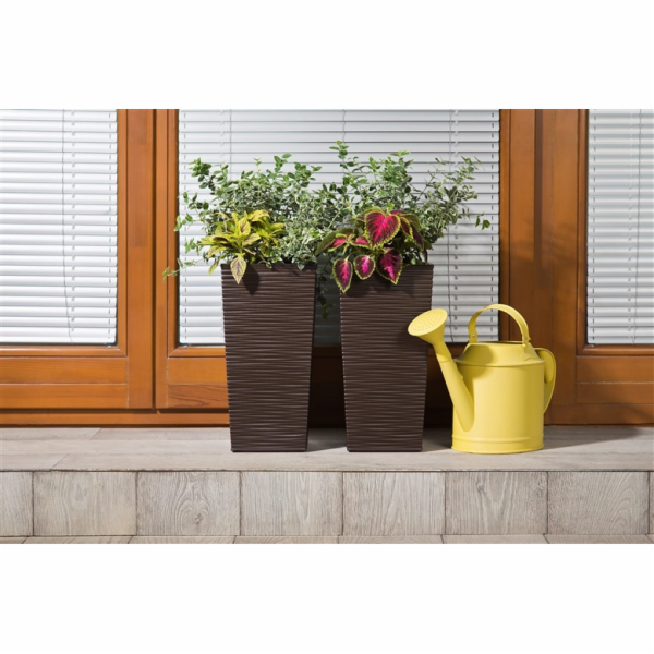 Hrnec Lamela 593-83, plast, H 35 cm, hnědý