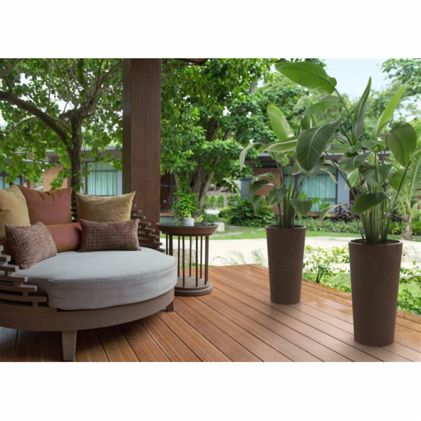 Hrnec Lamela Lilia 879-85, plast, O 29,5 cm, obj Hnědý