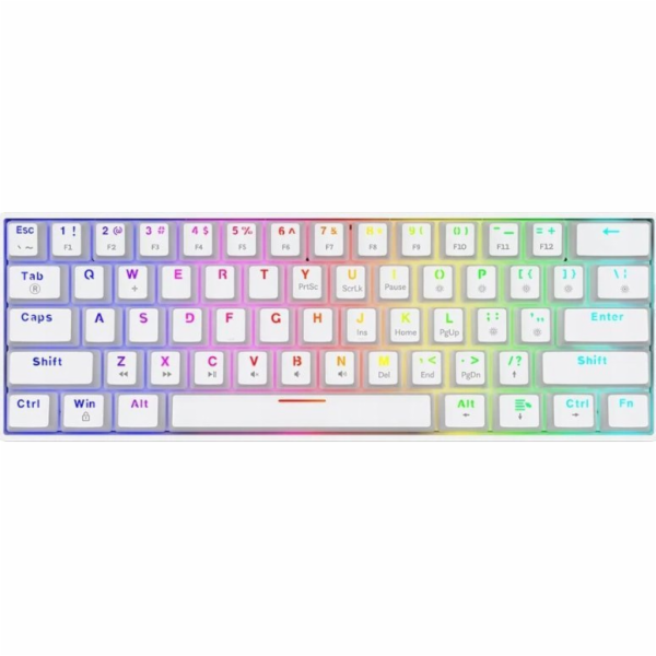 SAVIO MECHANICKÁ KLÁVESNICE WHITEOUT X2 OUTEMU ČERVENÁ, H...