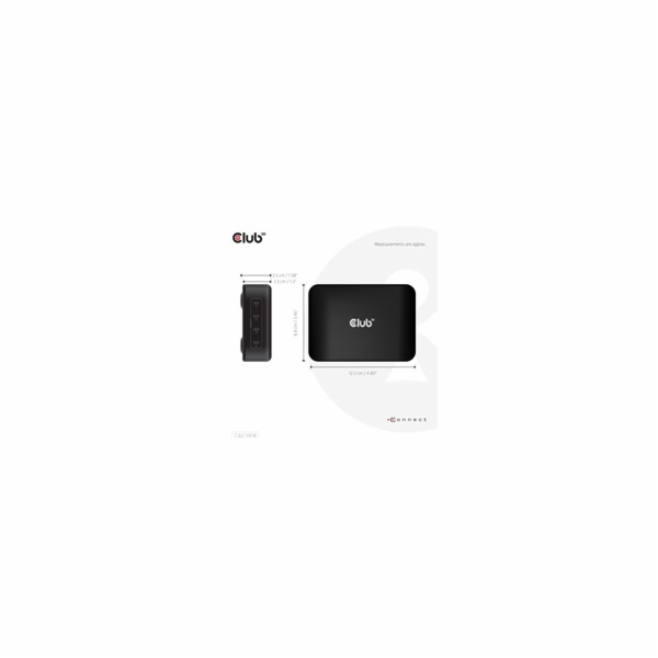 Club3D cestovní nabíječka 240W GaN technologie, 4xUSB-C, ...