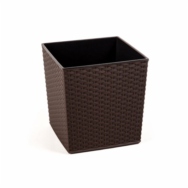 Hrnec Lamela Ratan 597-83, plast, H 40 cm, hnědý
