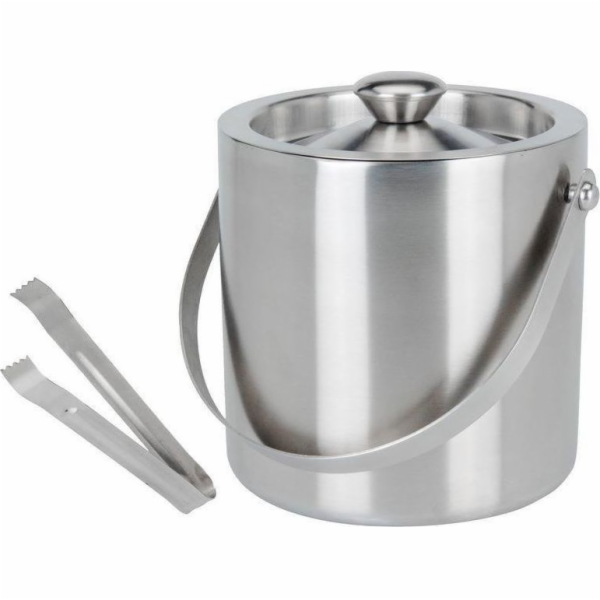 Kbelík na led s kleštěmi nerezový