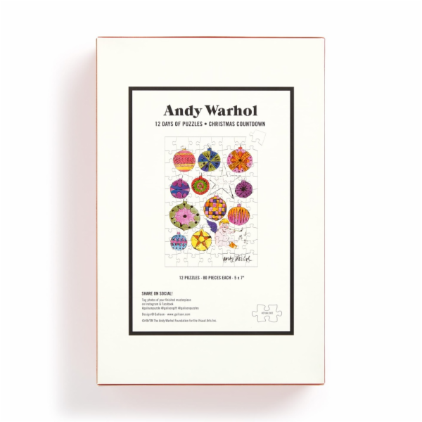 Galison Puzzle 12 vánočních dnů Andy Warhol 12x80 dílků