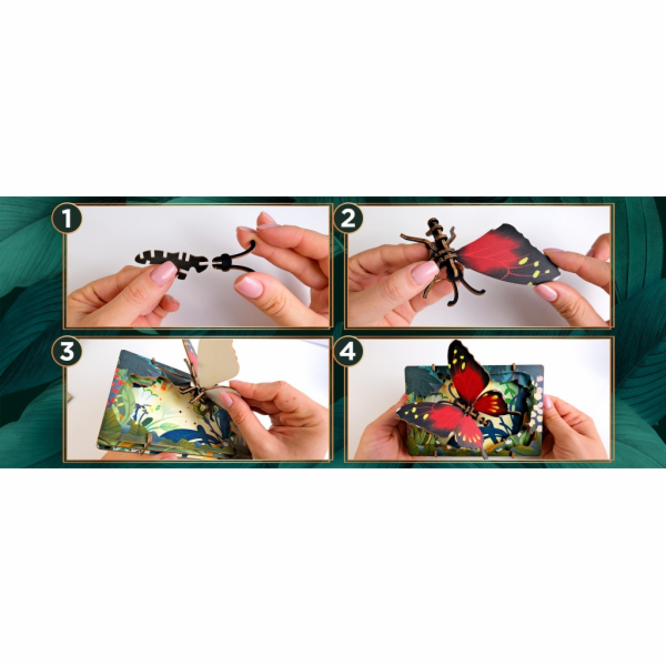 EscapeWelt 3D dřevěné puzzle Motýl
