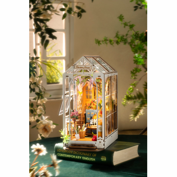RoboTime 3D puzzle Zarážka na knihy Garden House (dřevěná)