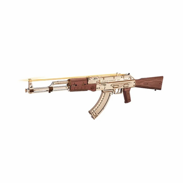 RoboTime 3D dřevěná mechanická skládačka Útočná puška AK-47