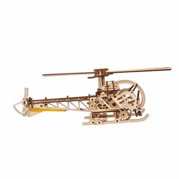 Ugears 3D Dřevěné mechanické puzzle MINI Helicopter