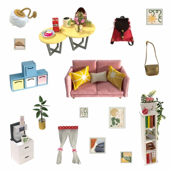 2Kids Toys miniatura domečku Obývací pokoj Sluneční paprsek