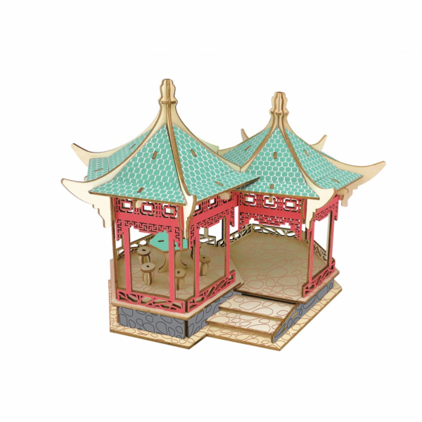 Woodcraft Dřevěné 3D puzzle slavné budovy Yueyang Tower v...